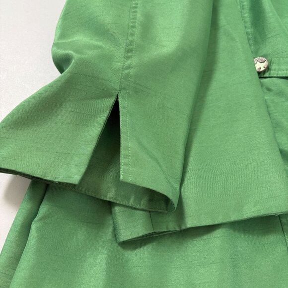 Susan Graver Jacket Size XL Green Shimmer Career Work Party Dressy - Picture 14 of 14